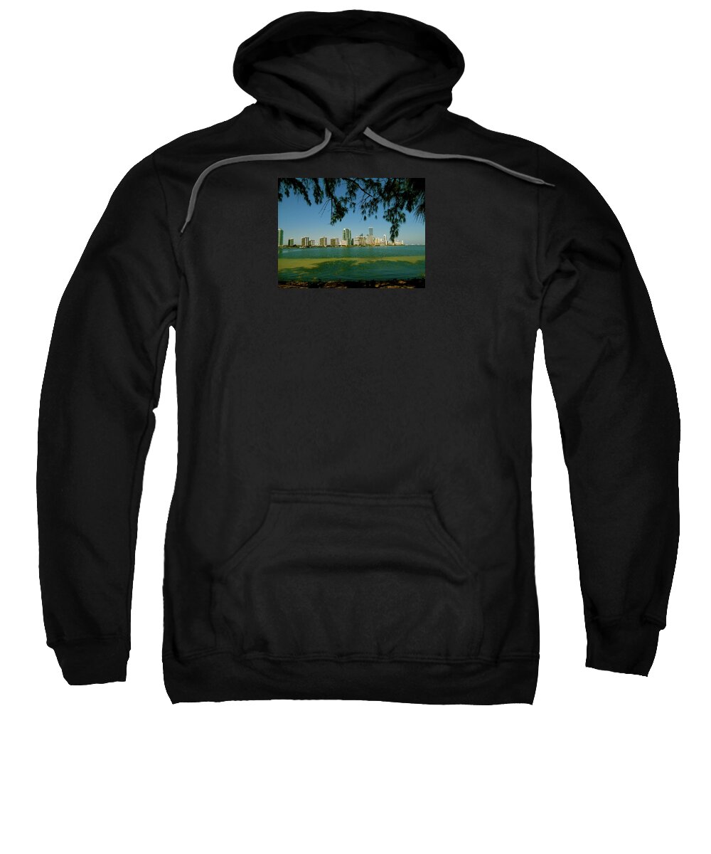 City Us Prints Sweatshirt featuring the photograph Miami Skyline by Monique Wegmueller