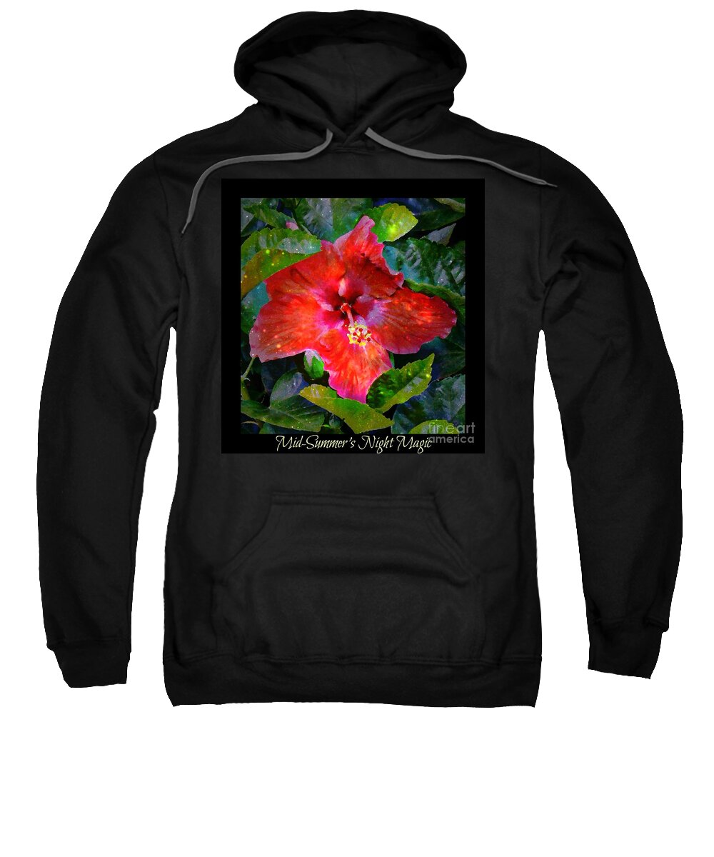 Red Sweatshirt featuring the photograph Mid Summers Night Magic by Lilliana Mendez