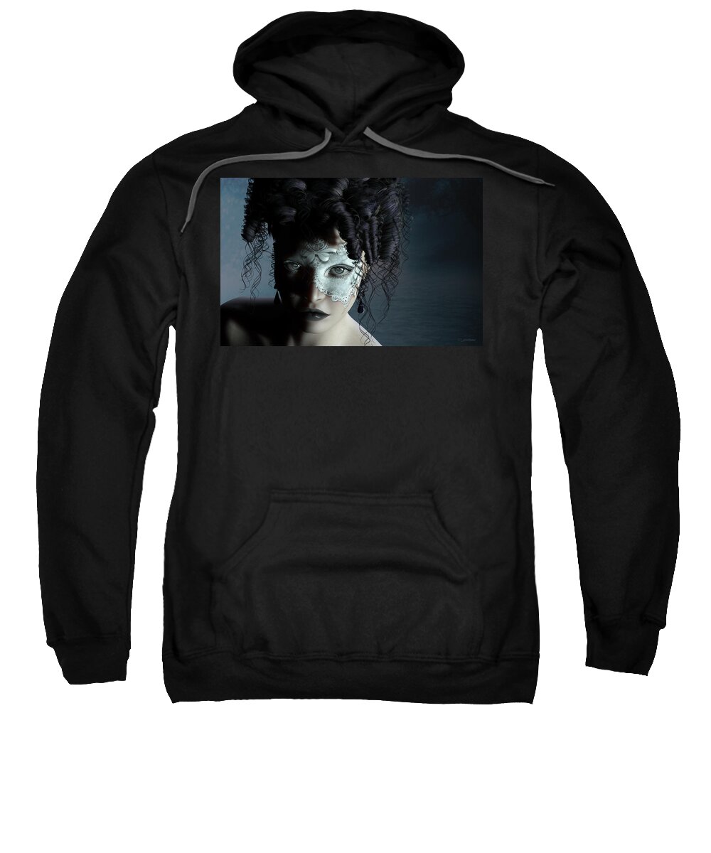Woman Sweatshirt featuring the digital art Midnightlady by Britta Glodde