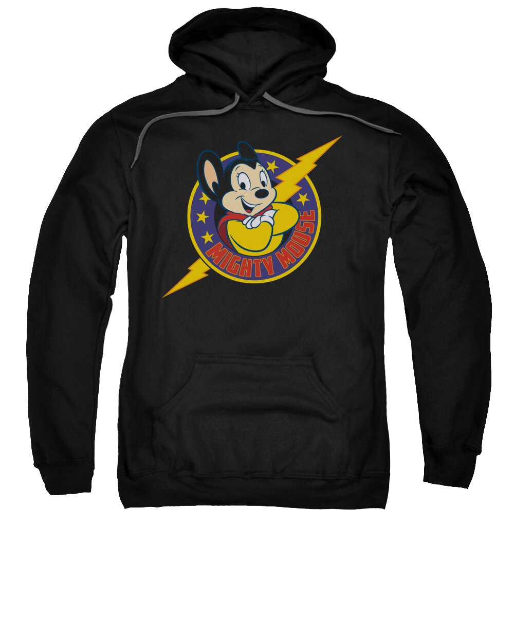  Sweatshirt featuring the digital art Mighty Mouse - Mighty Hero by Brand A
