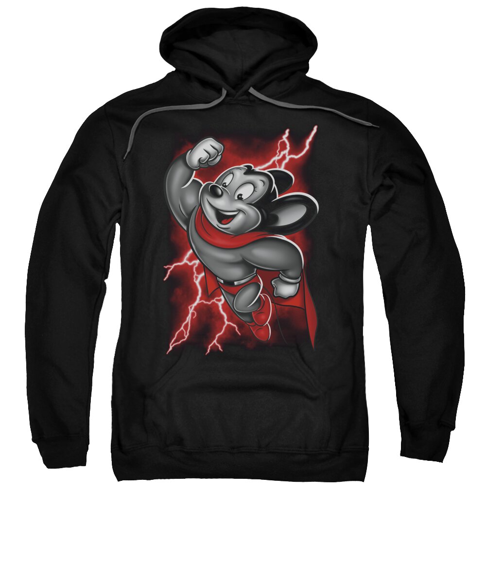 Mighty Mouse Sweatshirt featuring the digital art Mighty Mouse - Mighty Storm by Brand A