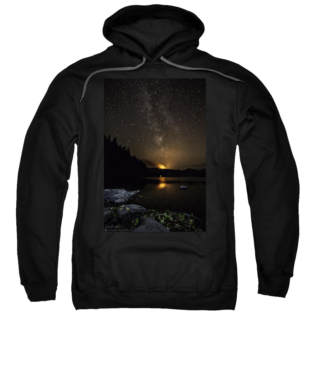 Milky Way Sweatshirt featuring the photograph Milky Way at Crafnant by B Cash