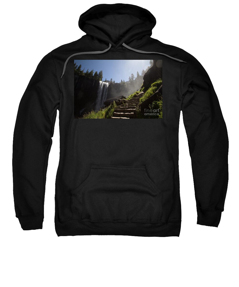 Yosemite National Park Sweatshirt featuring the photograph Mist Trail by Agnes Caruso