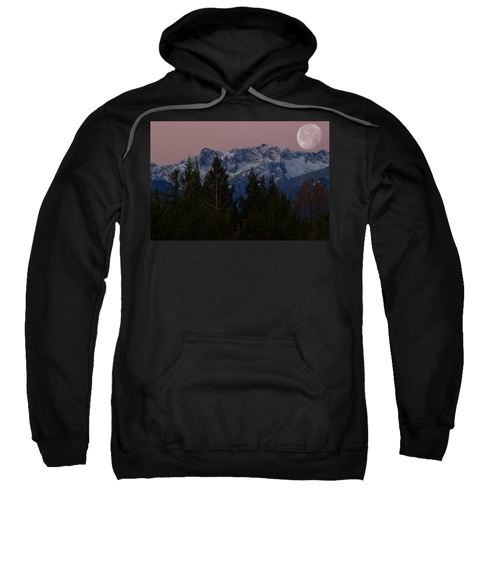 Moon Sweatshirt featuring the photograph Morning Moon by Randy Hall