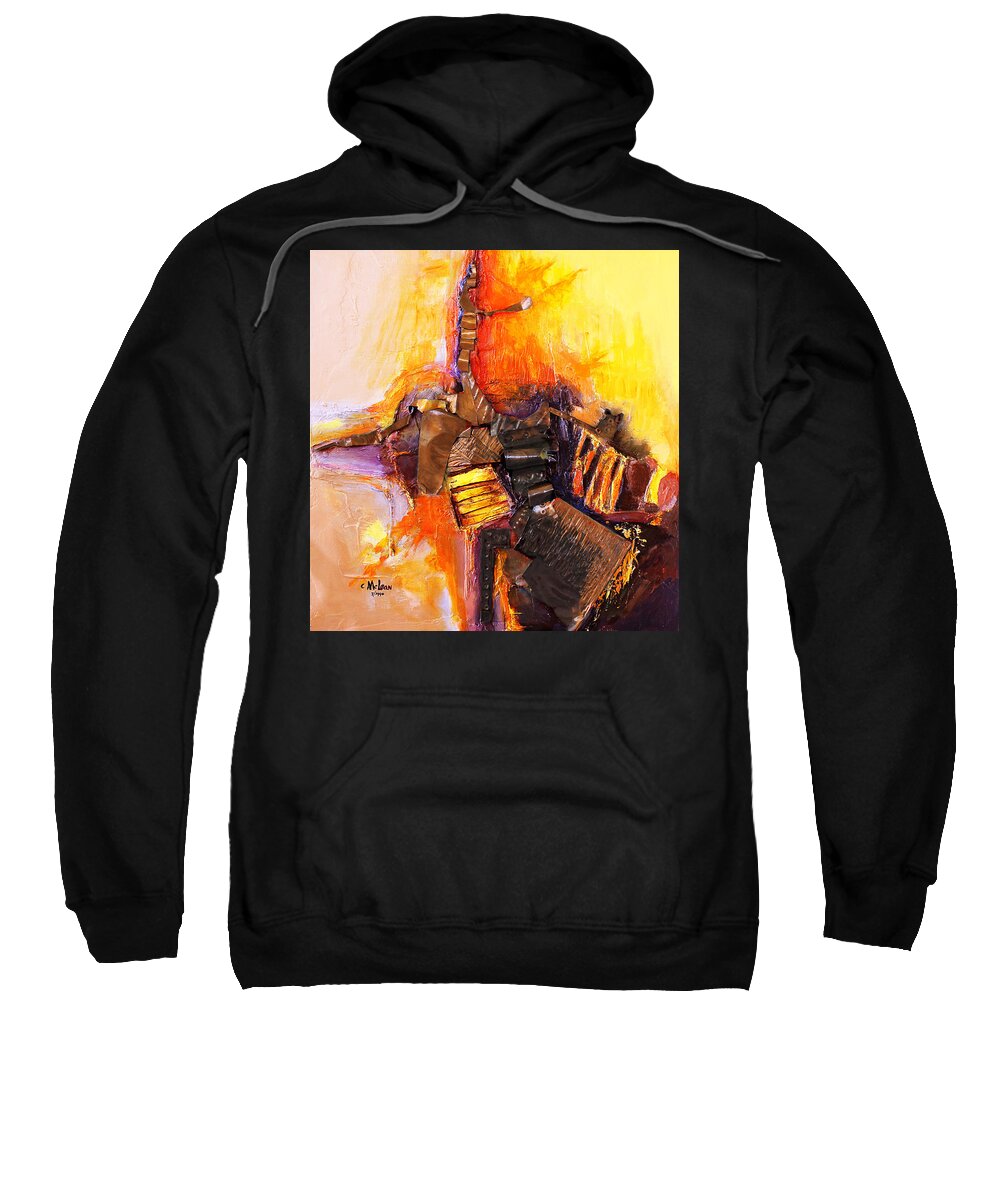 Abstract Sweatshirt featuring the painting Museum by Cynthia McLean