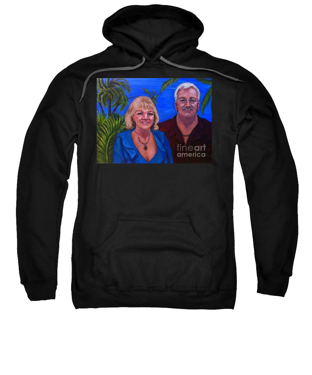 Oil Portrait Sweatshirt featuring the painting Nancy and Todd portrait by Beverly Boulet