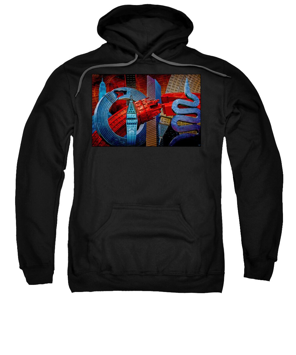 Sculpture Sweatshirt featuring the photograph New York City Park Avenue Sculptures Reimagined by Chris Lord