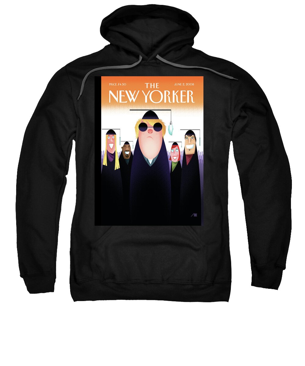 By Bob Staake Sweatshirt featuring the painting Foot In The Door by Bob Staake