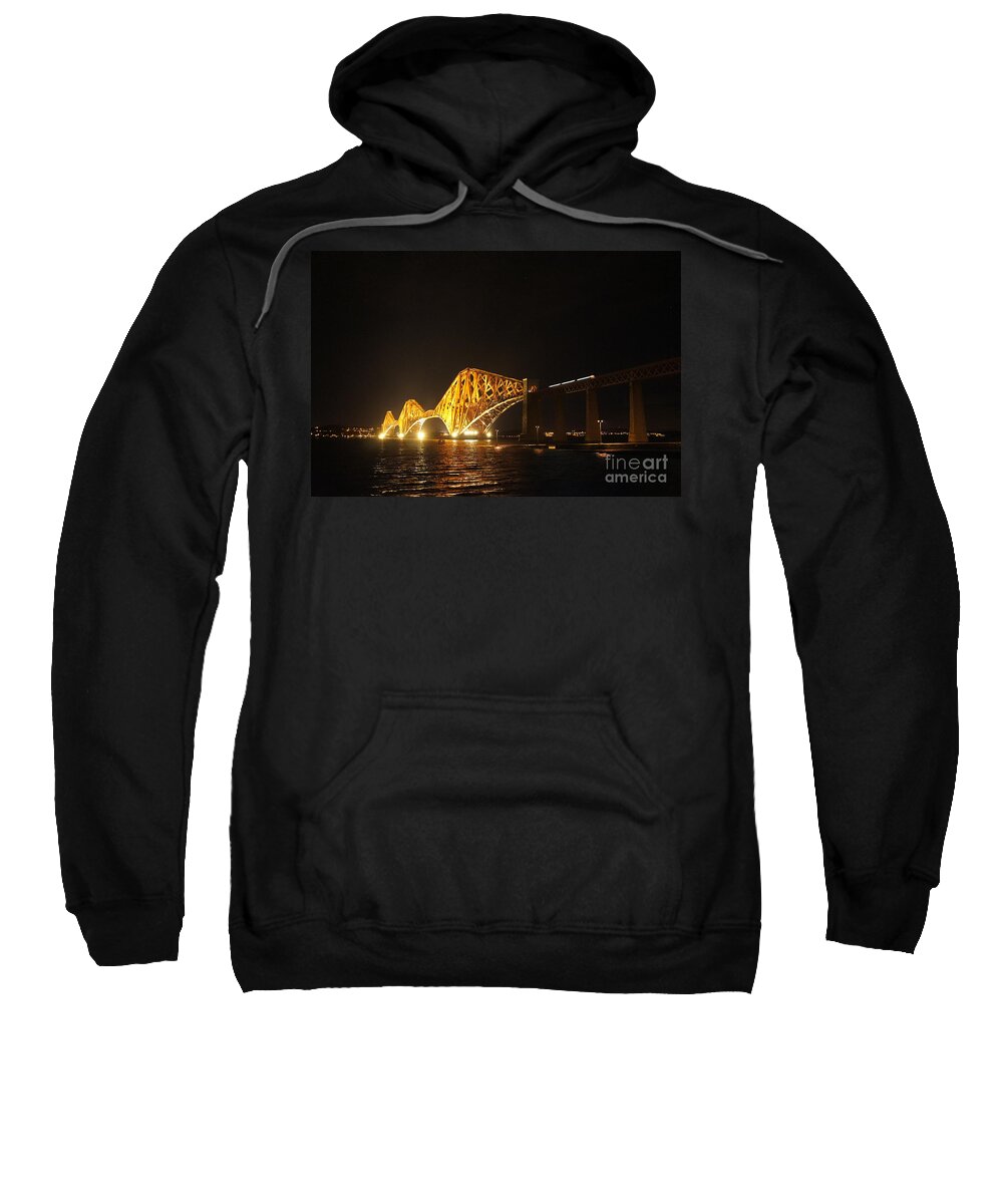 Night Lights Sweatshirt featuring the photograph Night train by Elena Perelman