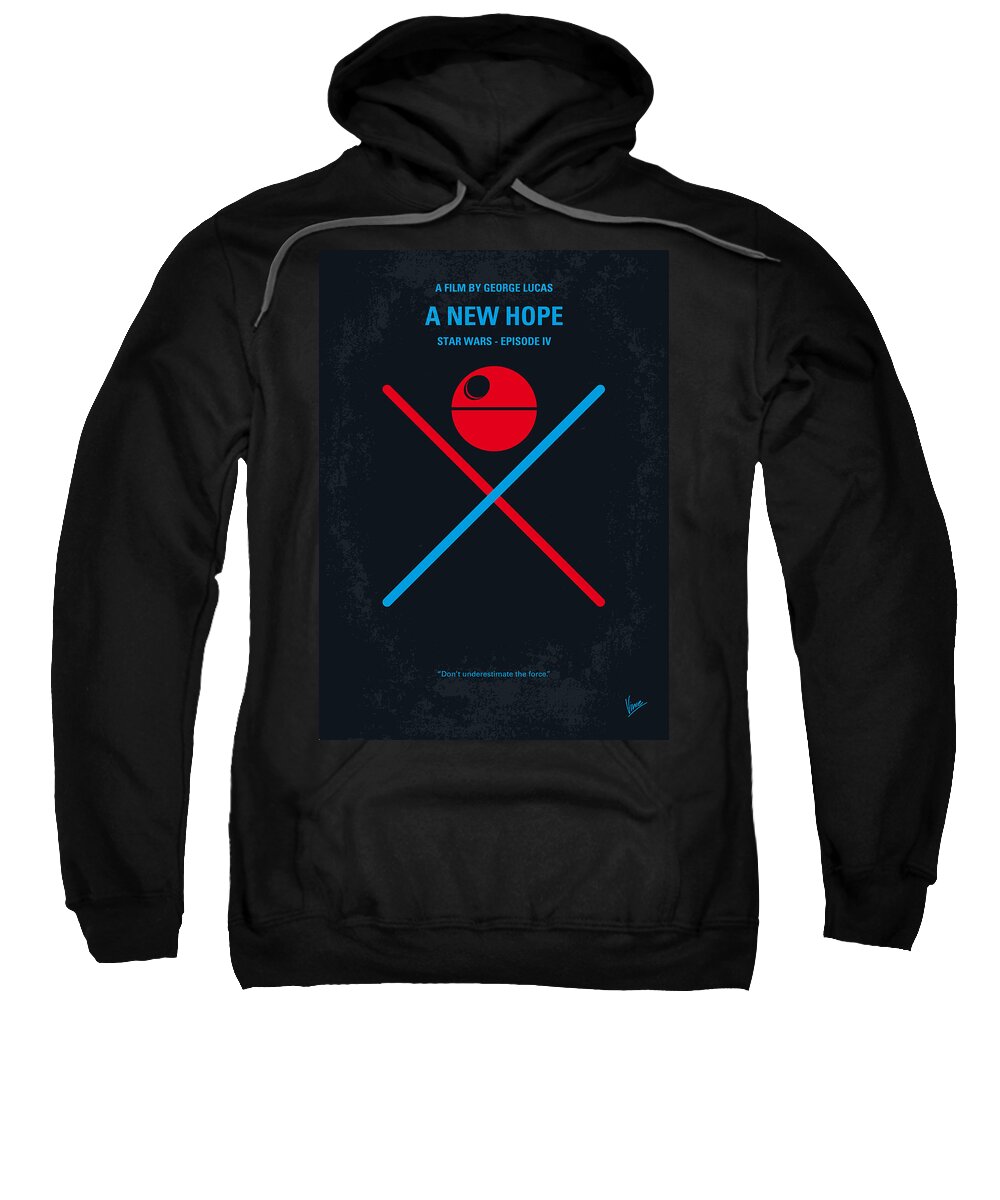 A New Hope Sweatshirt featuring the digital art No154 My STAR WARS Episode IV A New Hope minimal movie poster by Chungkong Art