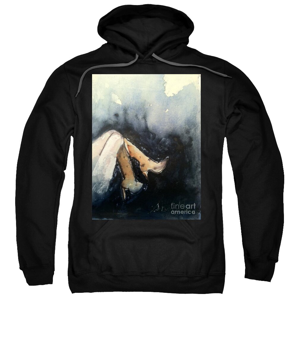 Country Boots Sweatshirt featuring the painting Off to the Rodeo by Sherry Harradence
