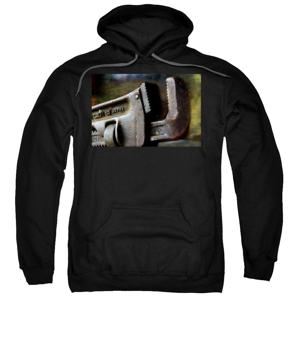 Pipe Wrench Sweatshirt featuring the photograph Old Pipe Wrench by Michael Eingle