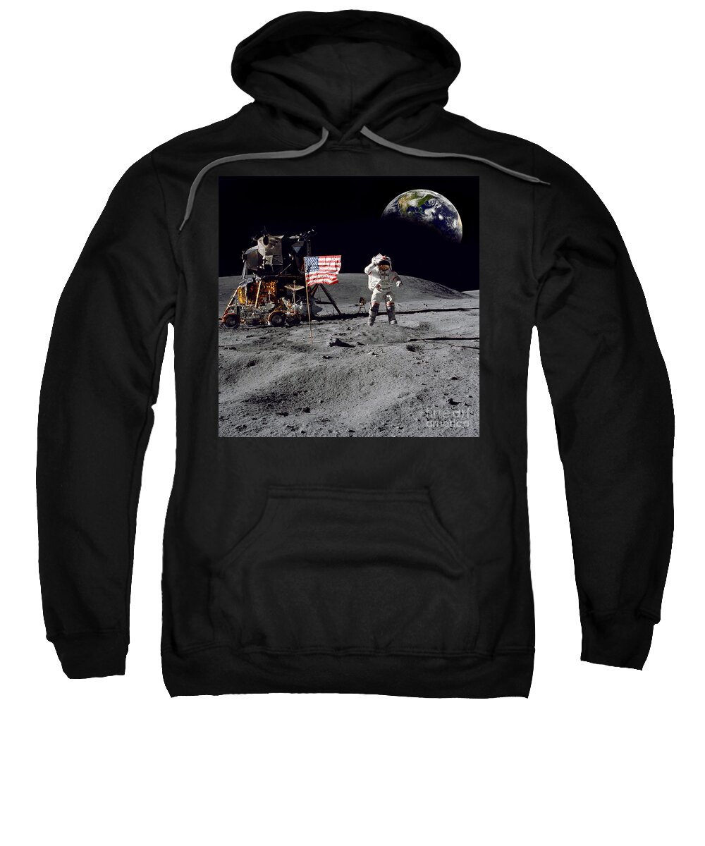 Moon Sweatshirt featuring the photograph On Top of the World by Jon Neidert