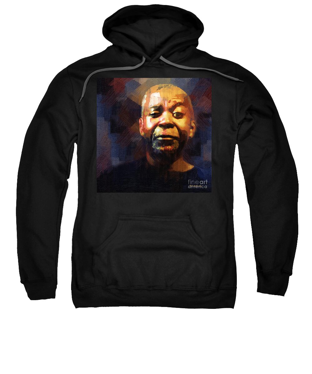 Portrait Sweatshirt featuring the painting One Eye in the Mirror by RC DeWinter