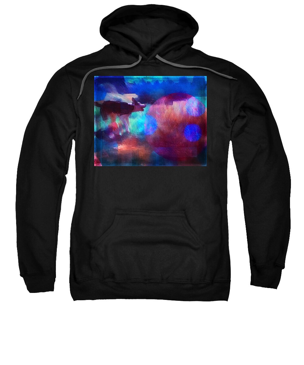 Dog Sweatshirt featuring the painting One fine day by Suzy Norris