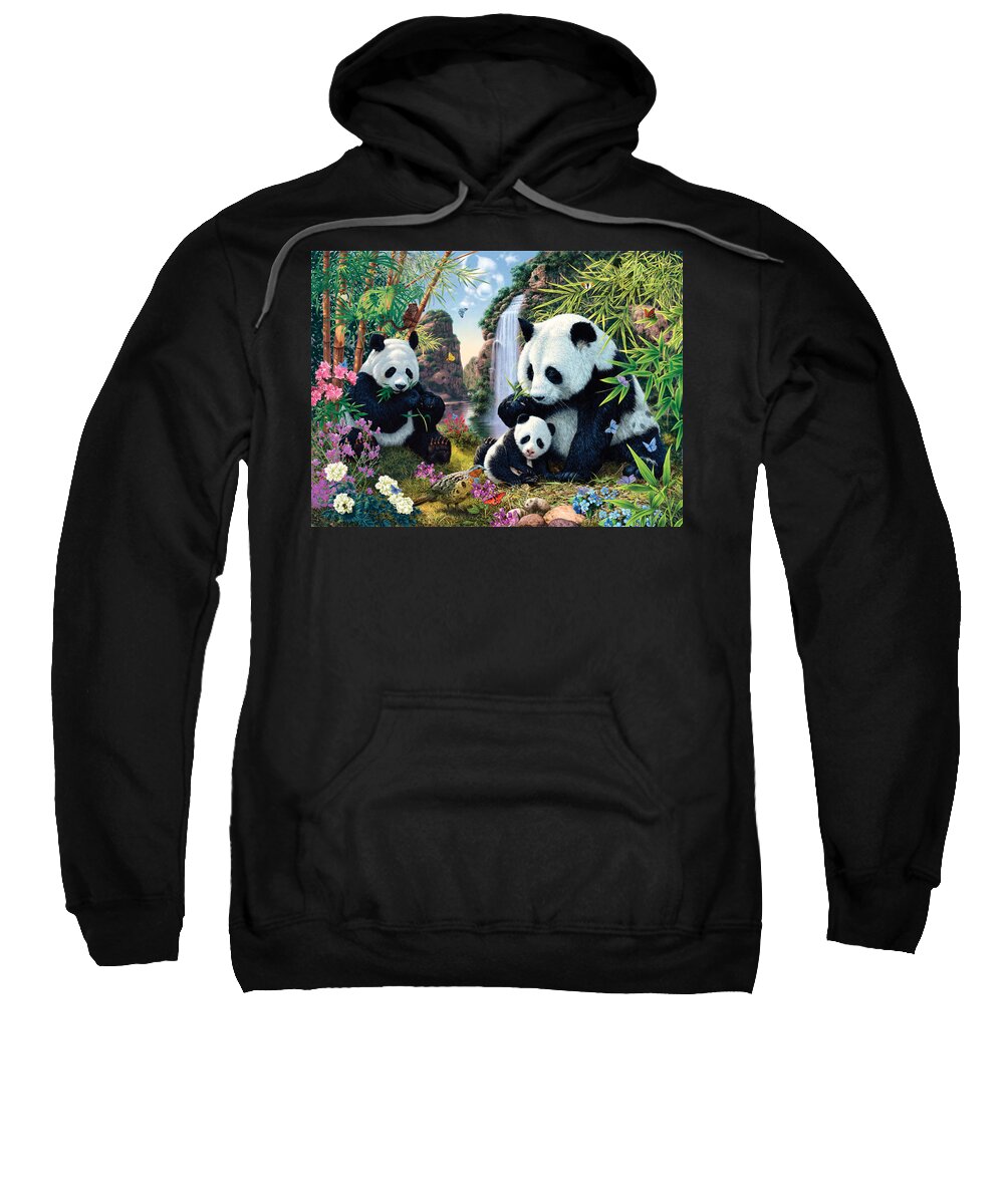Steve Read Sweatshirt featuring the photograph Panda Valley by MGL Meiklejohn Graphics Licensing