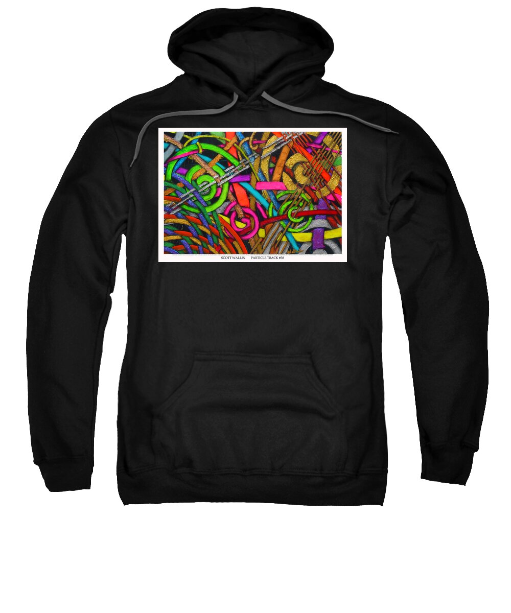 Soft Pastels Sweatshirt featuring the painting Particle Track Thirty-Eight by Scott Wallin