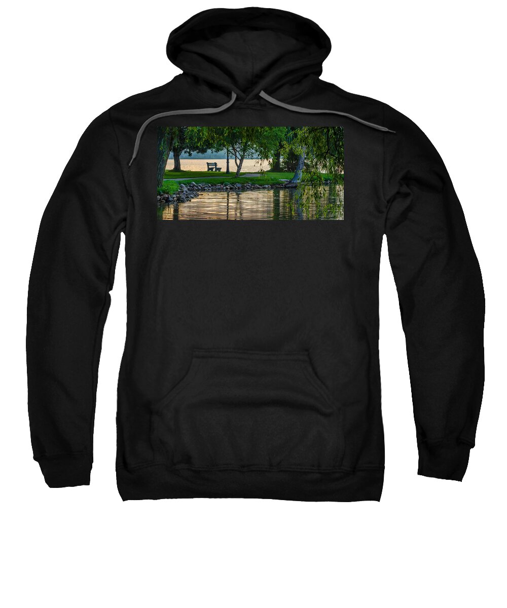 Lake Cadillac Sweatshirt featuring the photograph Peace in the Park by Rick Bartrand