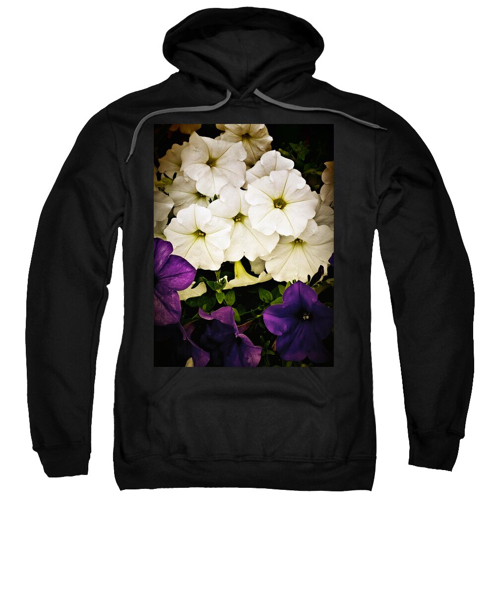 Flowers Sweatshirt featuring the photograph Petunias by Susan Kinney