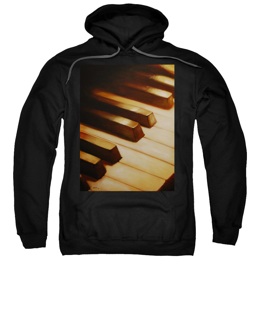 Piano Sweatshirt featuring the painting Piano by Glenn Pollard