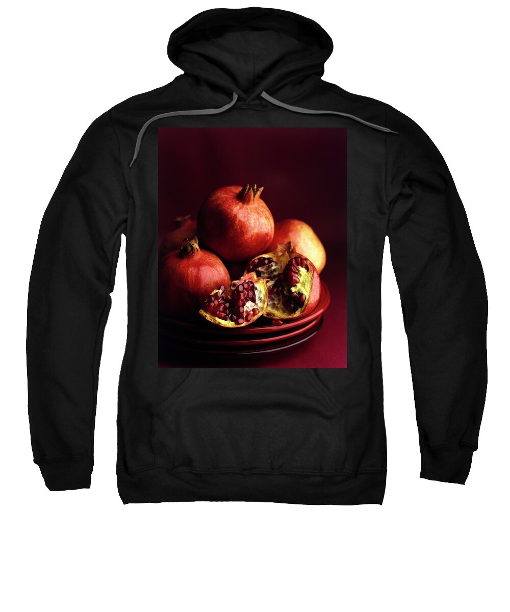 Fruits Sweatshirt featuring the photograph Pomegranates by Romulo Yanes