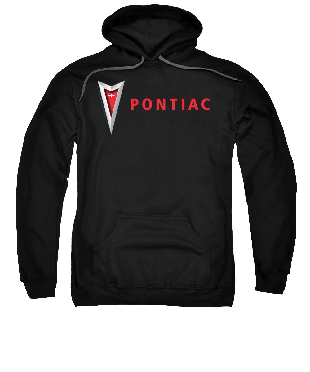  Sweatshirt featuring the digital art Pontiac - Modern Pontiac Arrowhead by Brand A