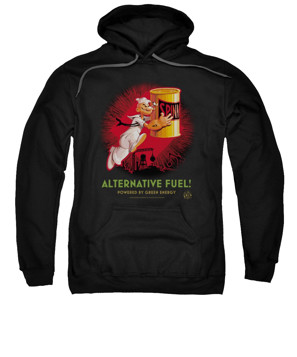 Popeye Sweatshirt featuring the digital art Popeye - Alternative Fuel by Brand A
