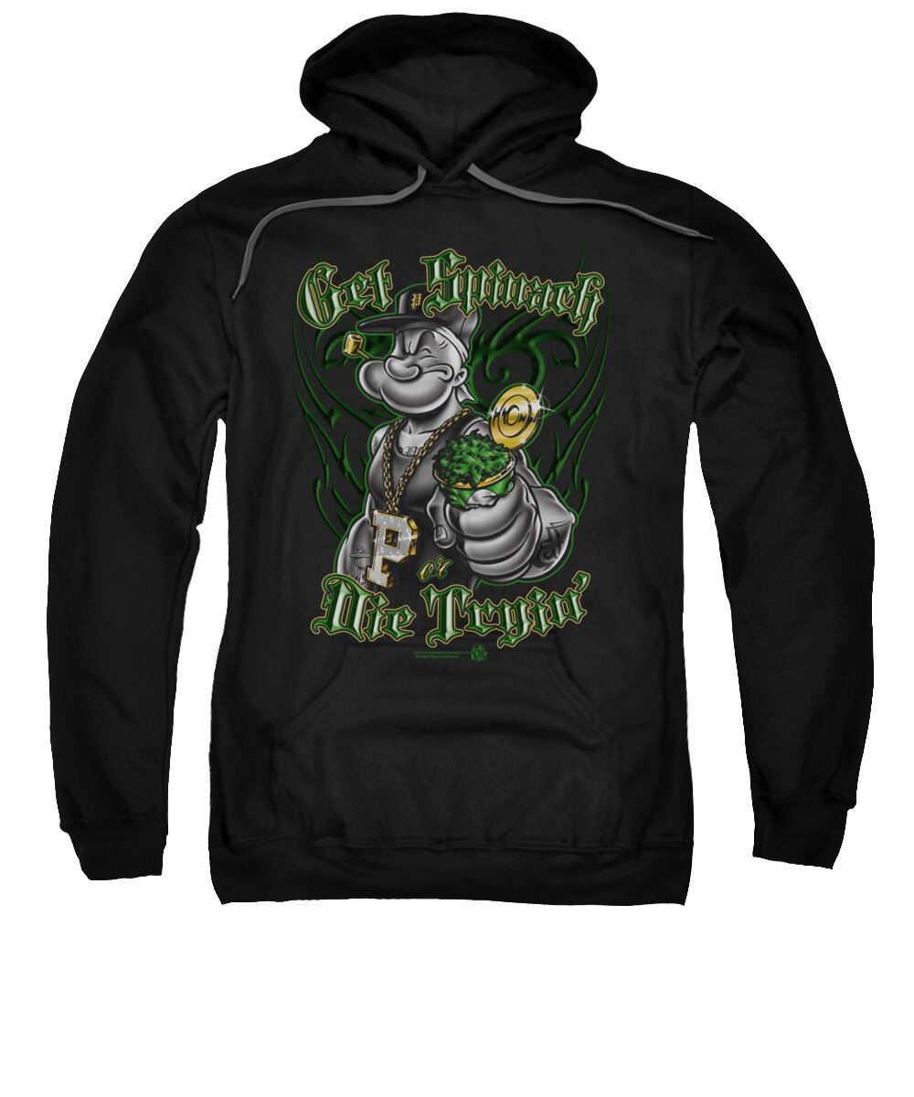 Popeye Sweatshirt featuring the digital art Popeye - Get Spinach by Brand A