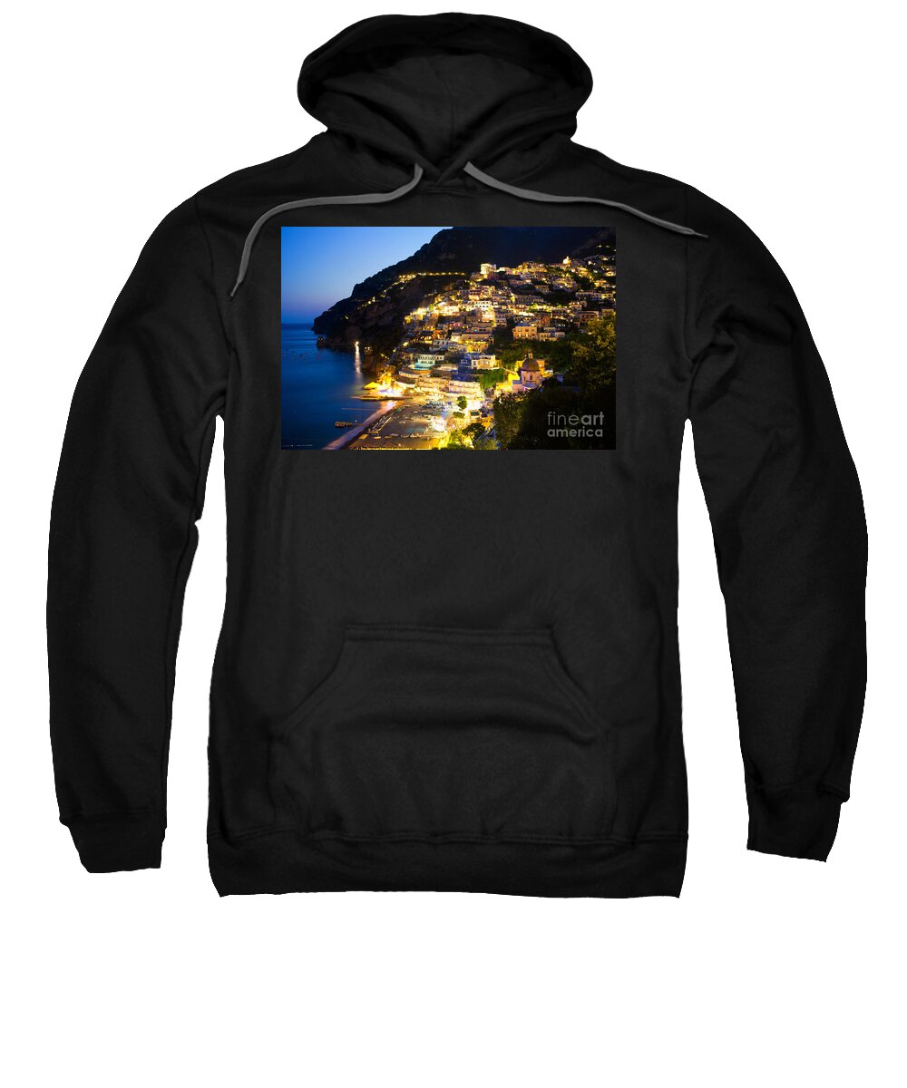 Italy Sweatshirt featuring the photograph Positano Glow by Leslie Leda