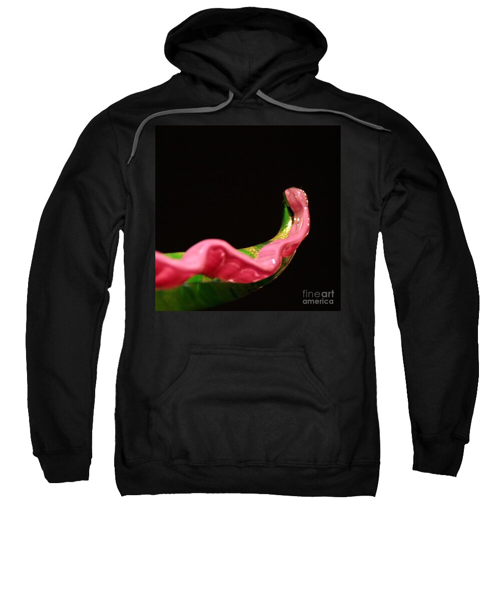 Black Background Sweatshirt featuring the photograph Reaching by Eileen Gayle