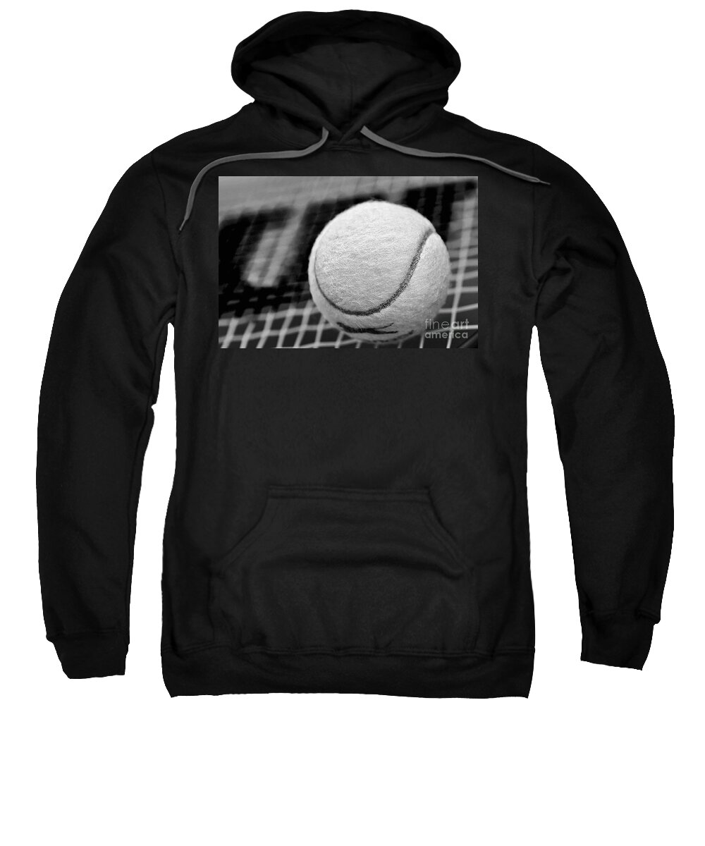 Photography Sweatshirt featuring the photograph Remember the White Tennis Ball by Kaye Menner