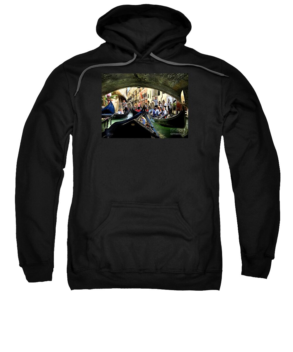 Canals Sweatshirt featuring the photograph Rhythm of Venice by Jennie Breeze