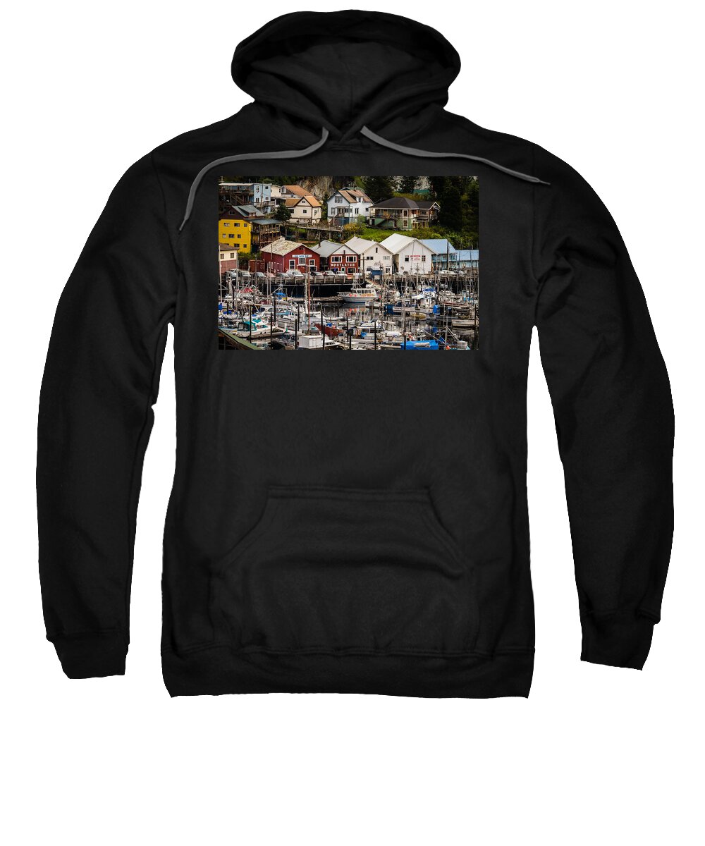 Transportation Sweatshirt featuring the photograph Rows of Houses and Sails by Melinda Ledsome
