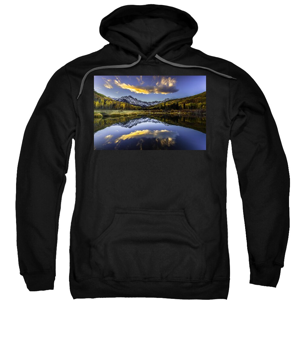 Nature Sweatshirt featuring the photograph San Juan's Fire in the Sky by Steven Reed