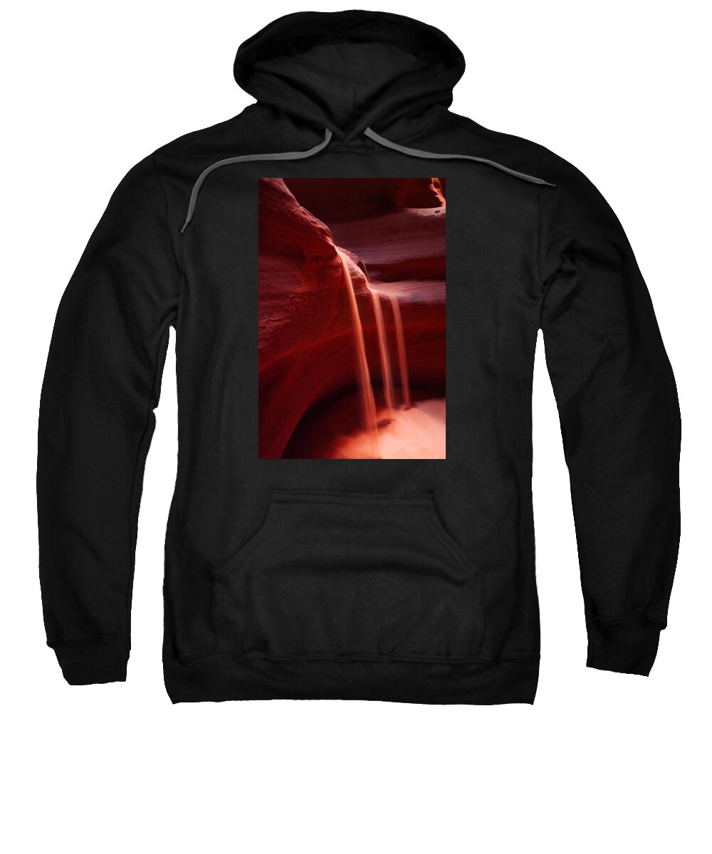 Sand Sweatshirt featuring the photograph Sand Flowing Down by Jeff Swan