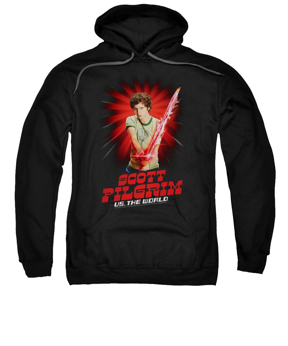 Scott Pilgrim Sweatshirt featuring the digital art Scott Pilgrim - Super Sword by Brand A