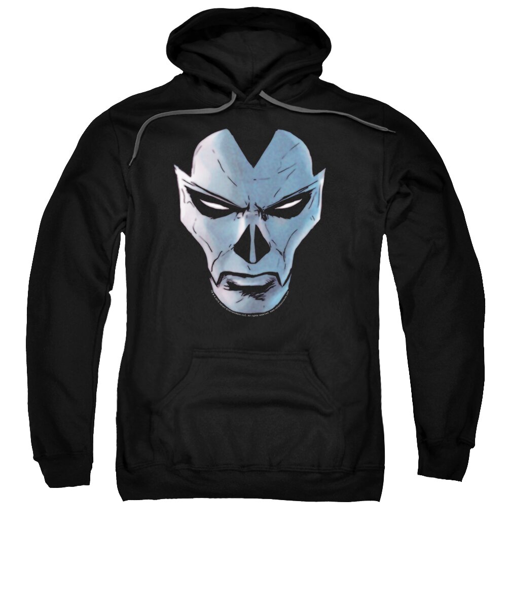  Sweatshirt featuring the digital art Shadowman - Comic Face by Brand A
