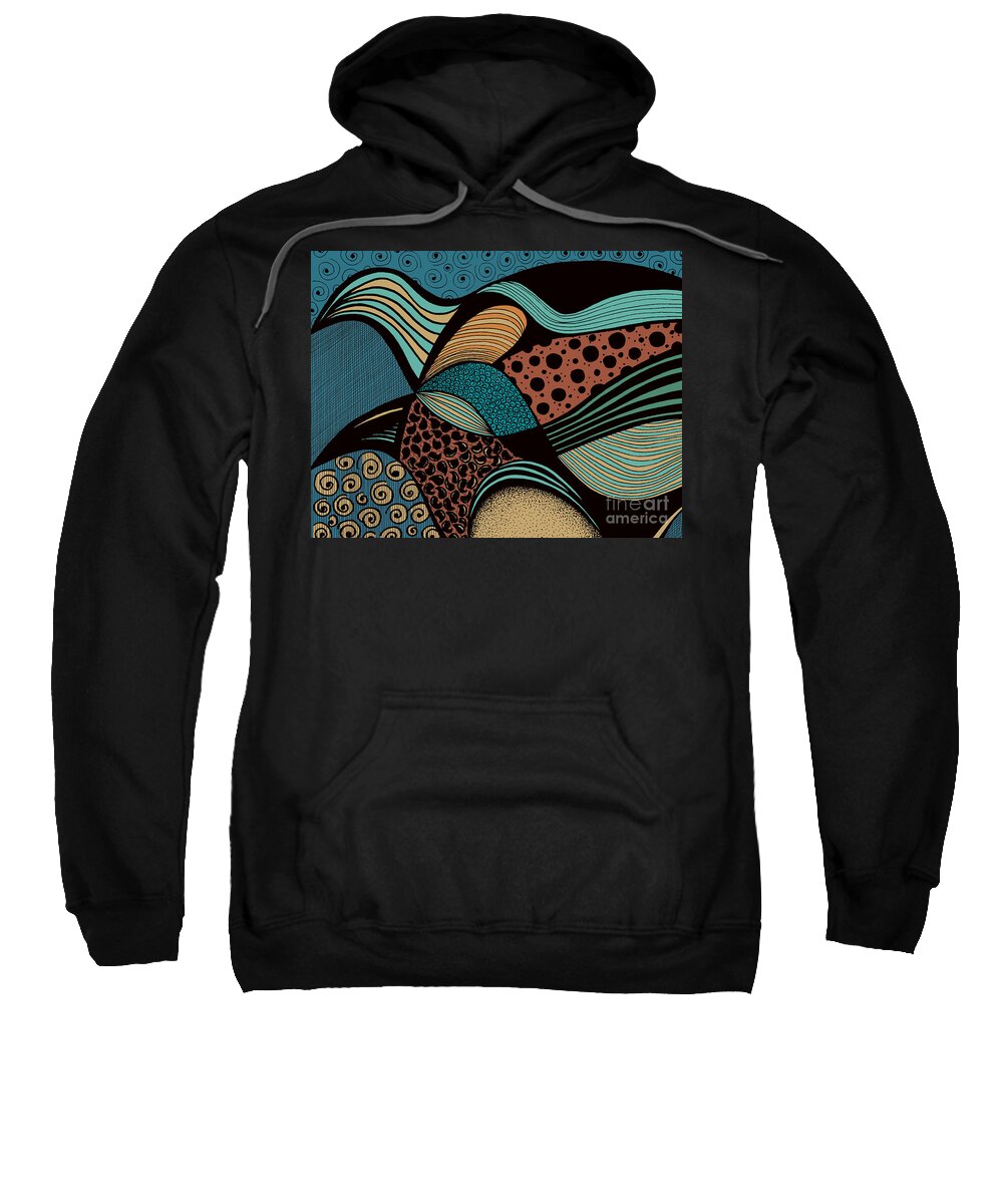 Abstract Sweatshirt featuring the photograph Shore Birds by Lynellen Nielsen