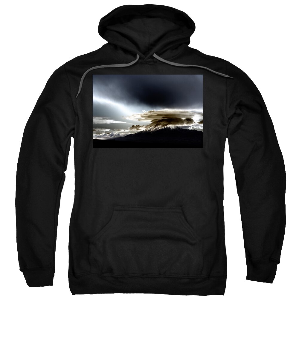 Oquirrh Range Sweatshirt featuring the photograph Shrouded Oquirrh by Ron White