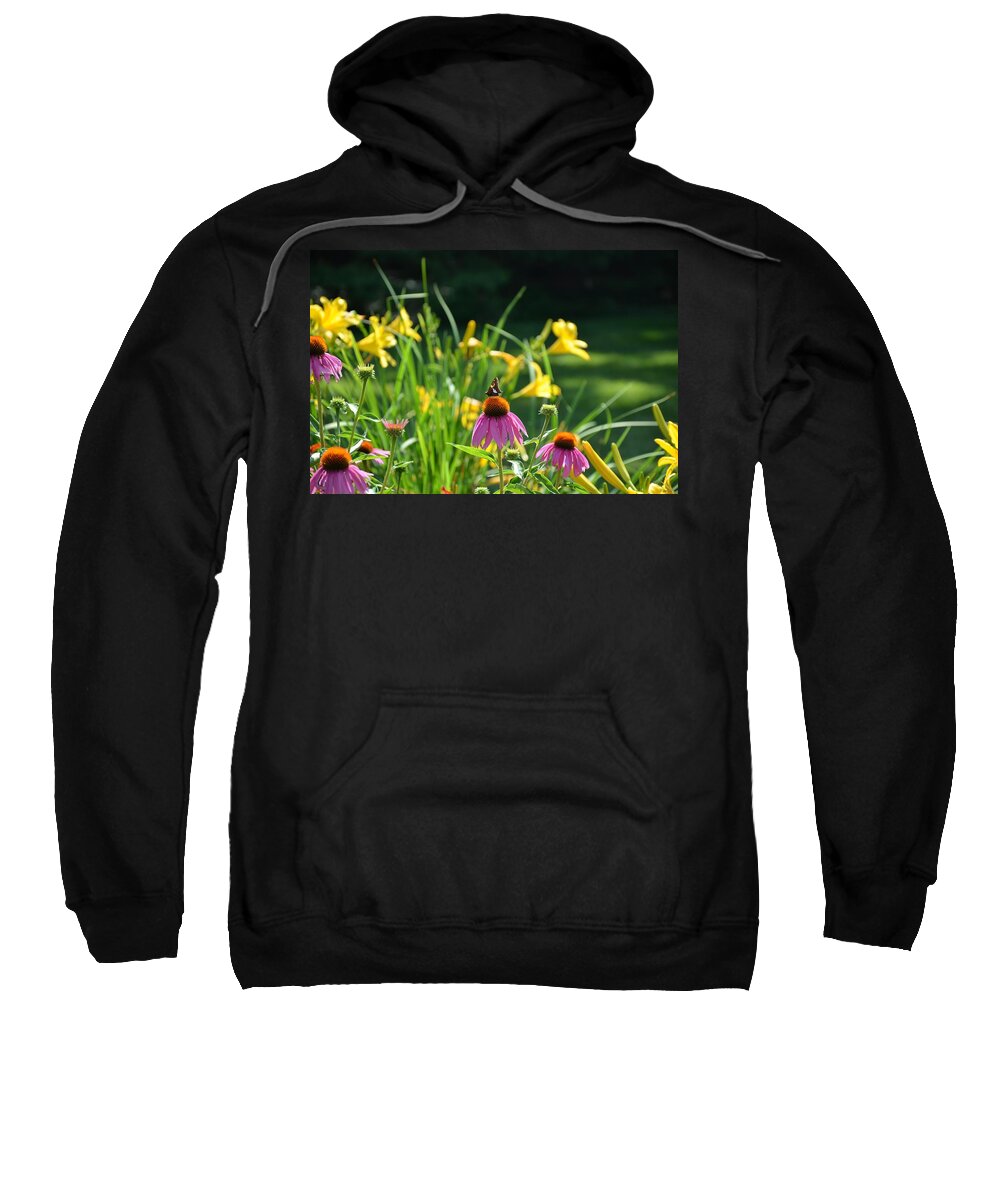 Butterflies Sweatshirt featuring the photograph Skipper in the Flowers by Kristin Hatt