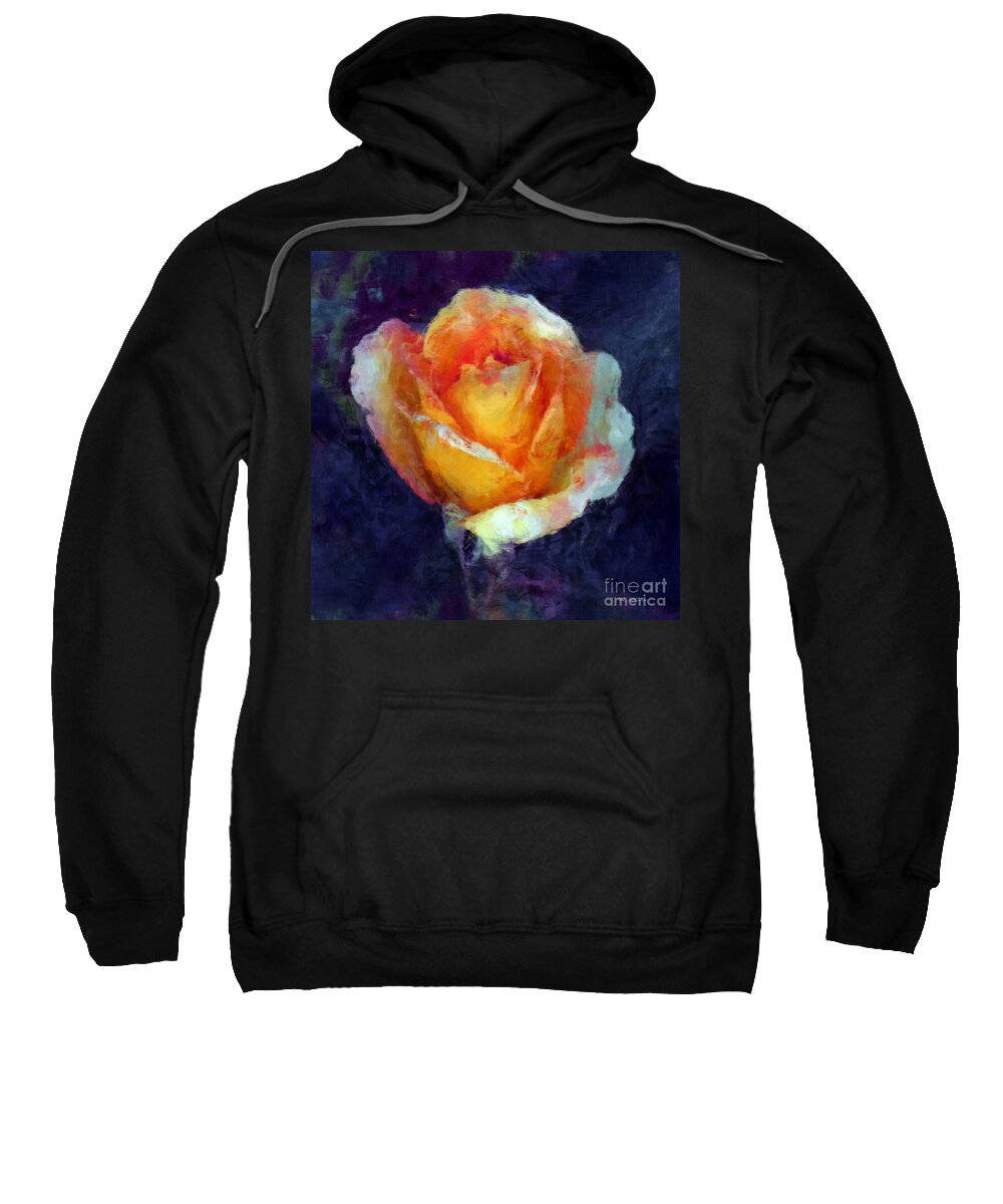 Rose Sweatshirt featuring the painting Smoke and Flame by RC DeWinter