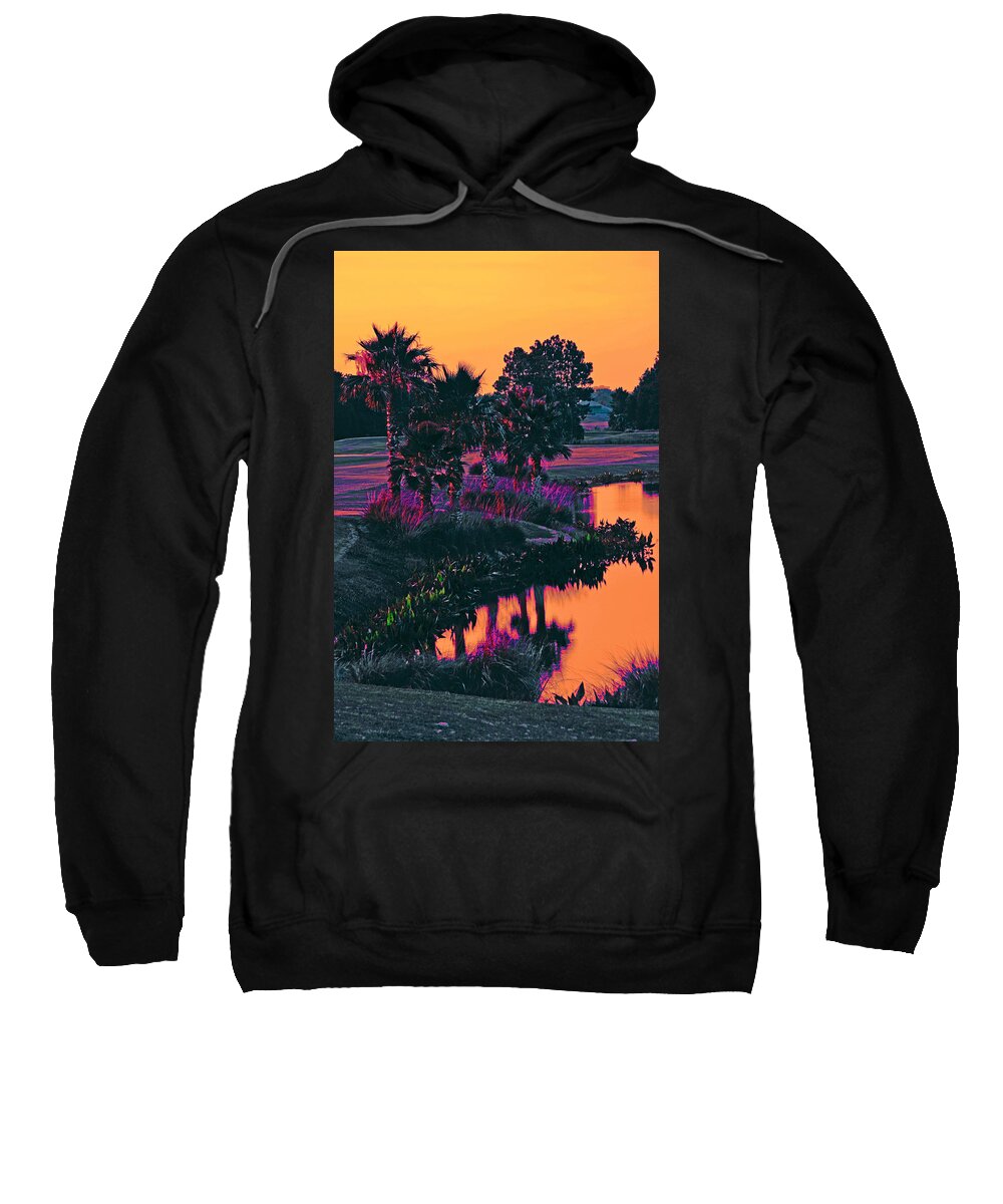 Sunset Sweatshirt featuring the photograph Sorbet Sunset by DigiArt Diaries by Vicky B Fuller