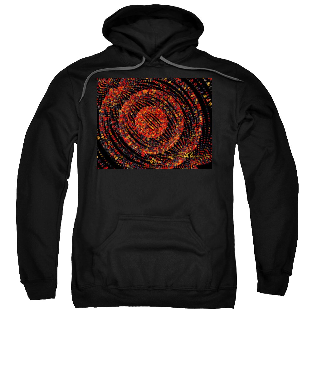 Abstract Sweatshirt featuring the digital art Sphere Blast by William Ladson