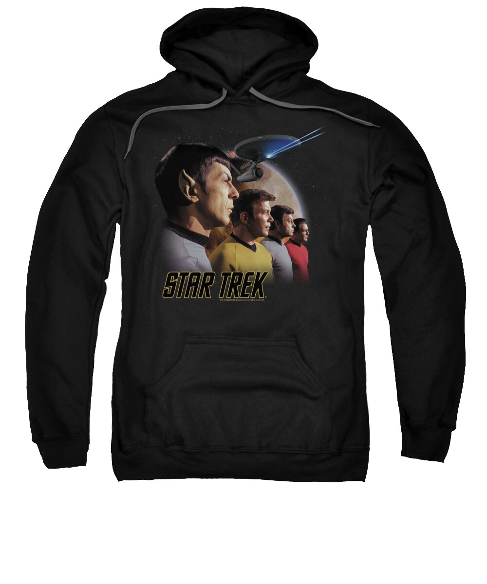 Star Trek Sweatshirt featuring the digital art St Original - Forward To Adventure by Brand A