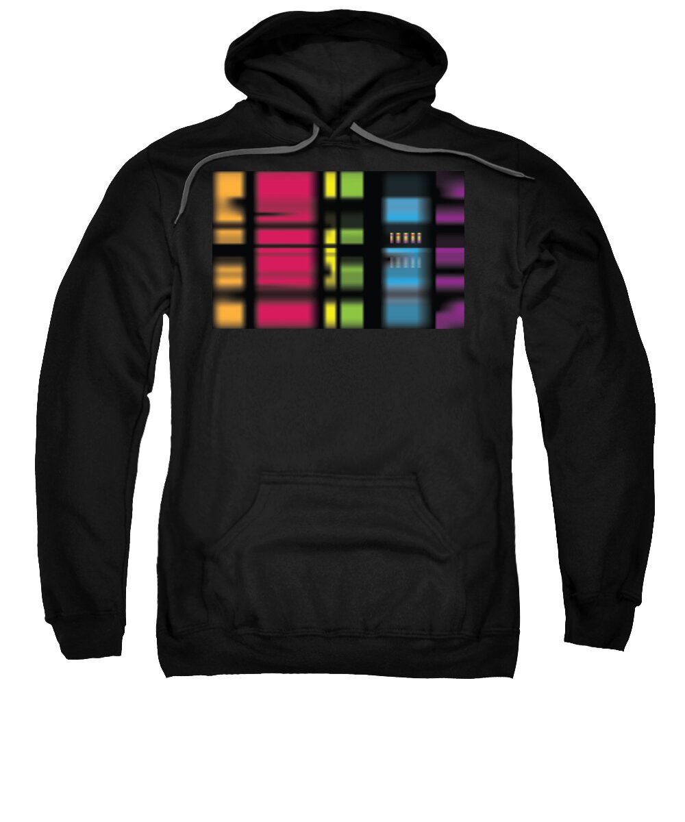 Stained Glass Sweatshirt featuring the digital art Stainbow by Kevin McLaughlin
