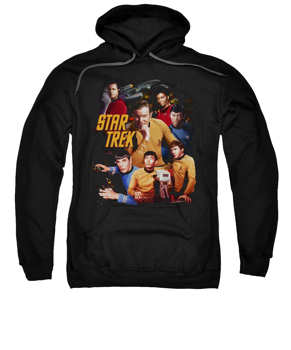 Star Trek Sweatshirt featuring the digital art Star Trek - At The Controls by Brand A