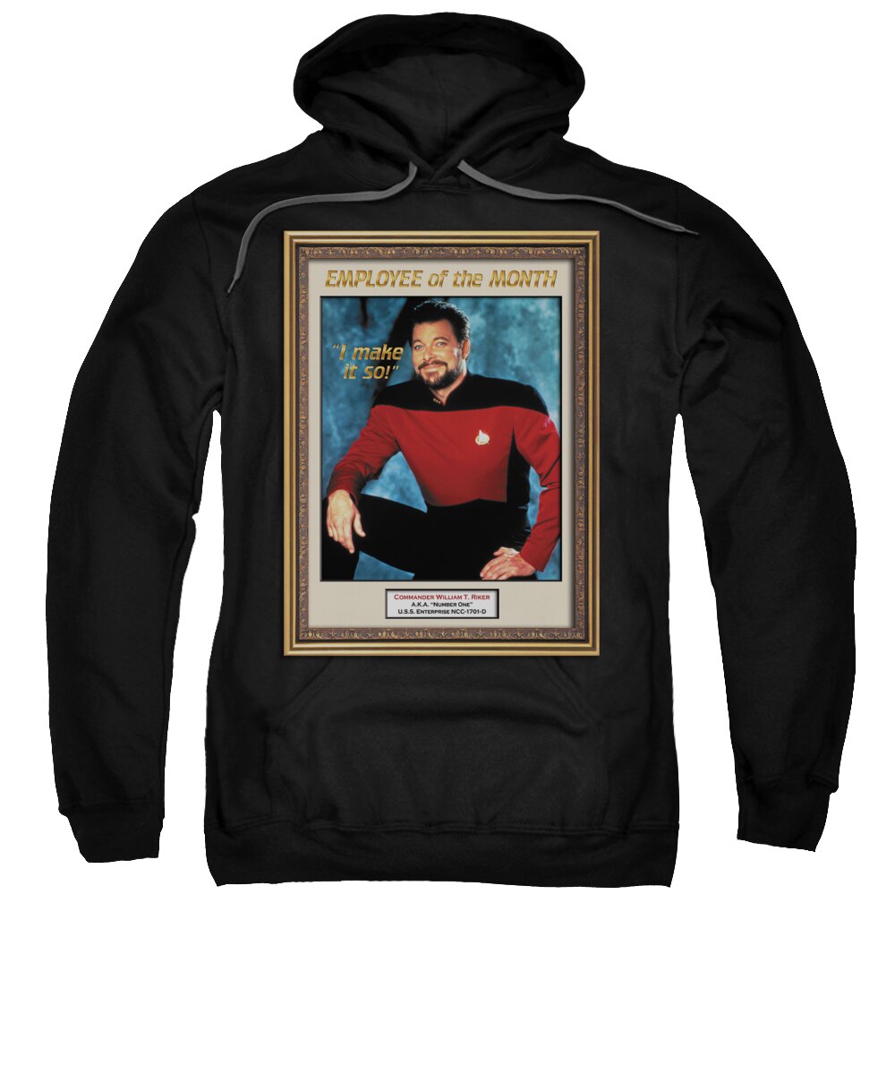 Star Trek Sweatshirt featuring the digital art Star Trek - Employee Of Month by Brand A