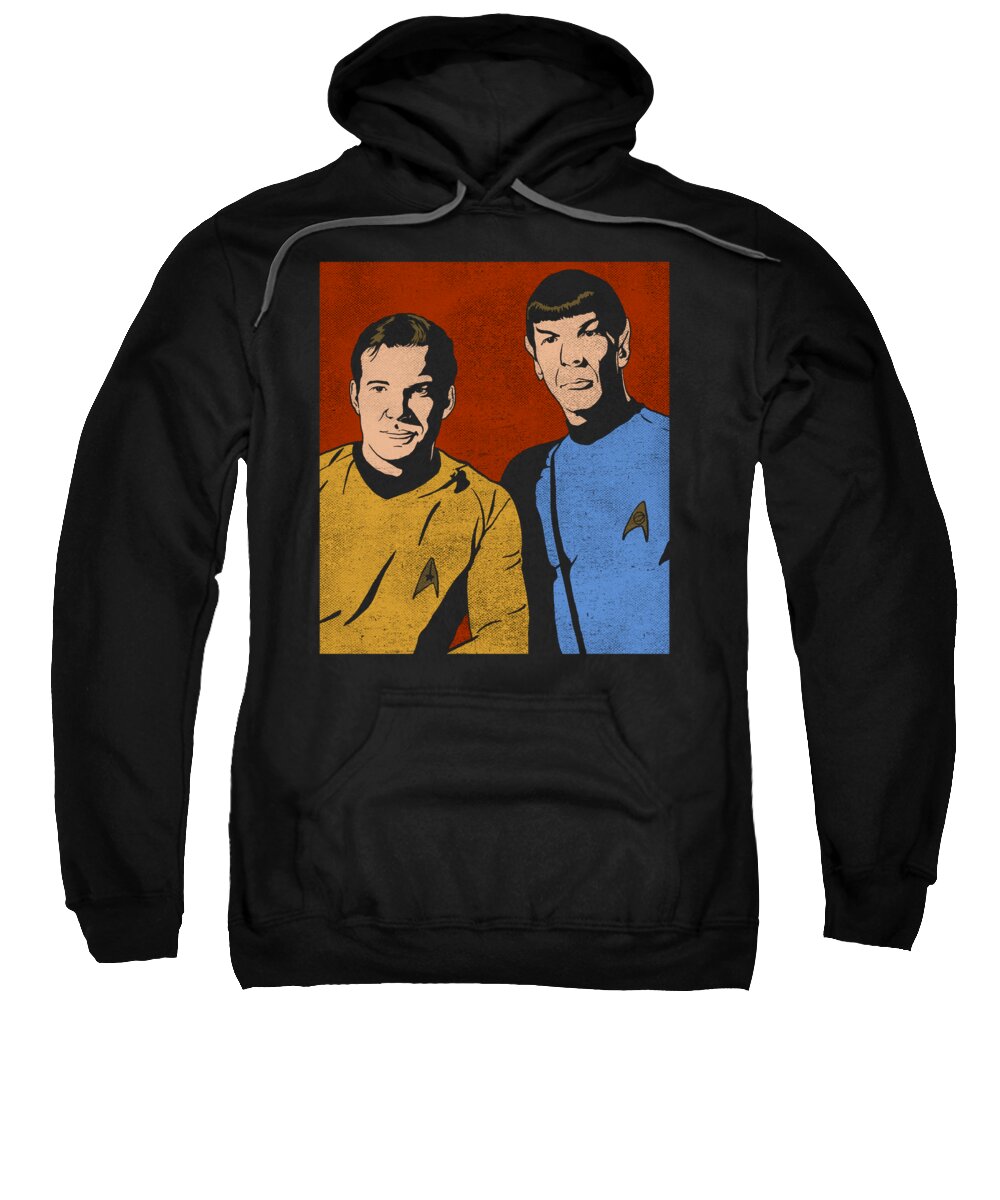  Sweatshirt featuring the digital art Star Trek - Friends by Brand A