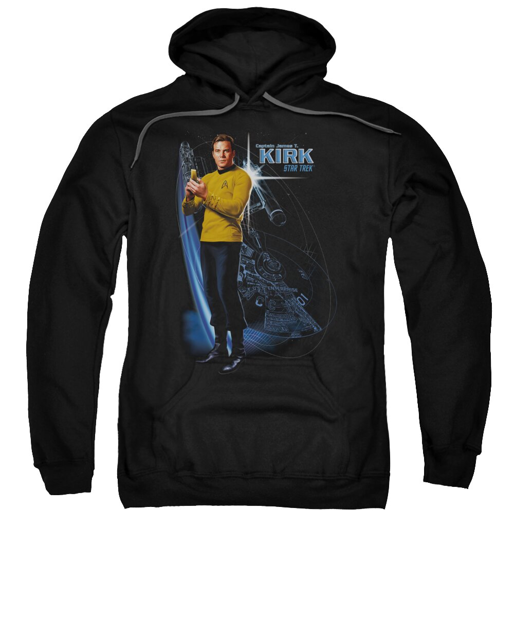 Star Trek Sweatshirt featuring the digital art Star Trek - Galactic Kirk by Brand A