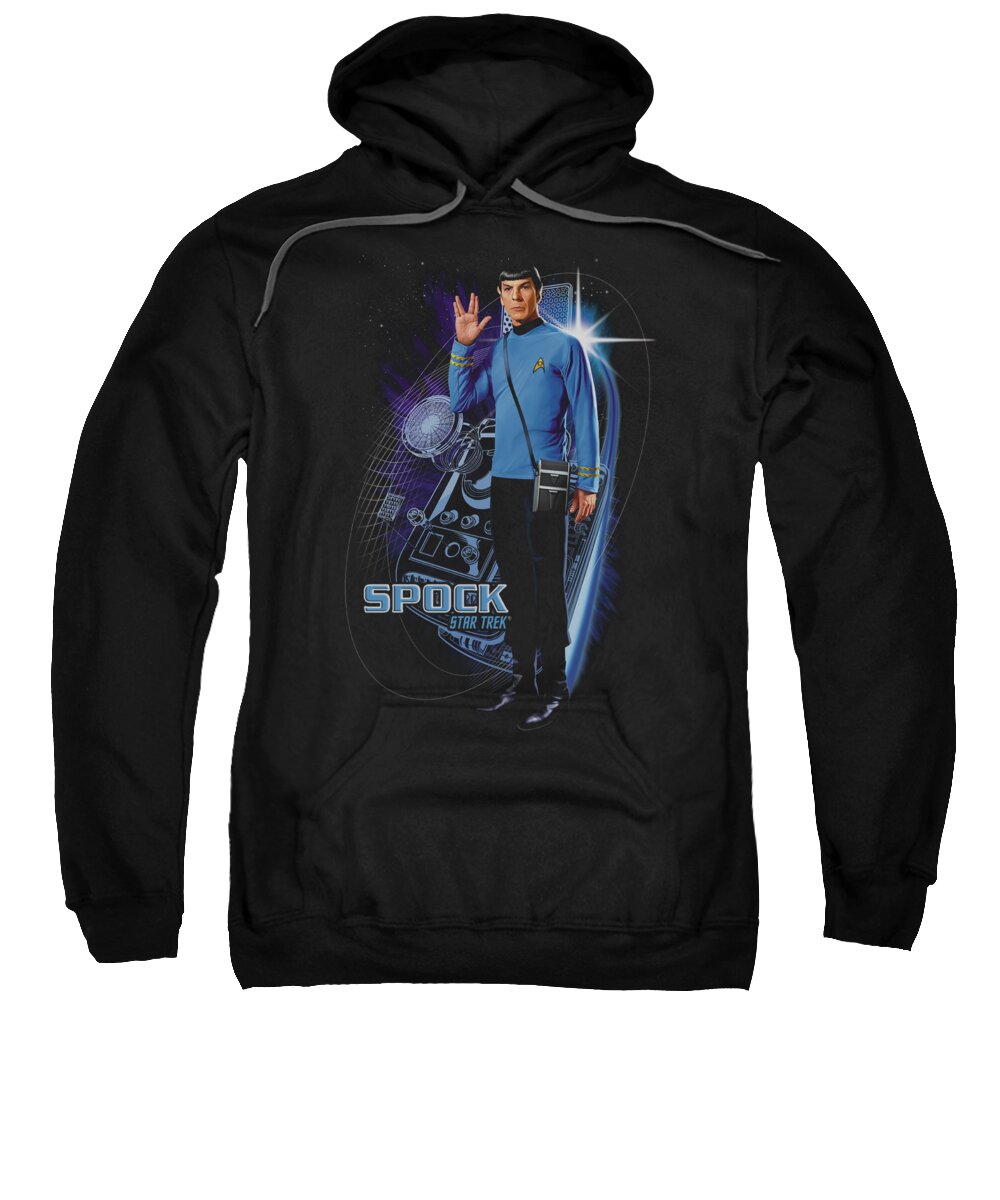 Star Trek Sweatshirt featuring the digital art Star Trek - Galactic Spock by Brand A